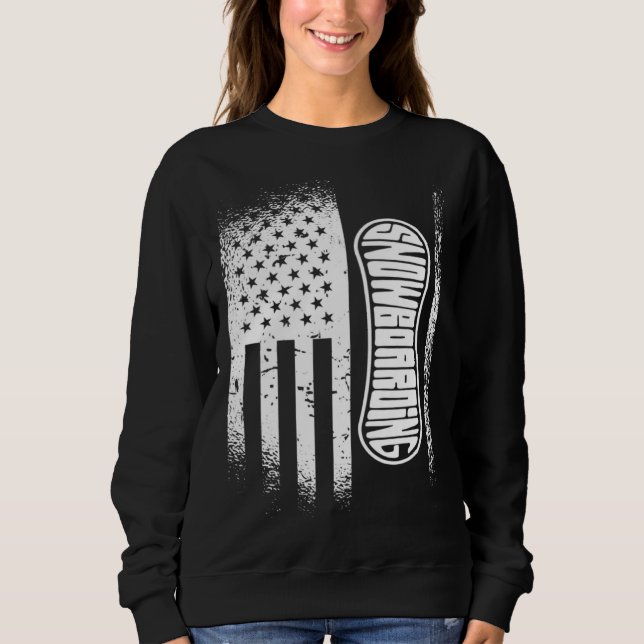 Sudadera American Flag Snowboarding (Anverso)