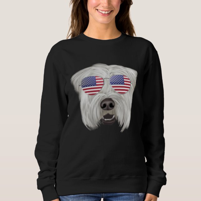 Sudadera American Flag Soft Coated Wheaten Terrier Dog Amer (Anverso)