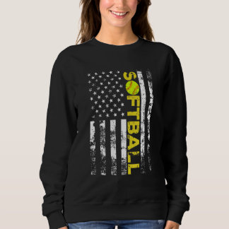 Sudadera American Flag Softball Team Gifts