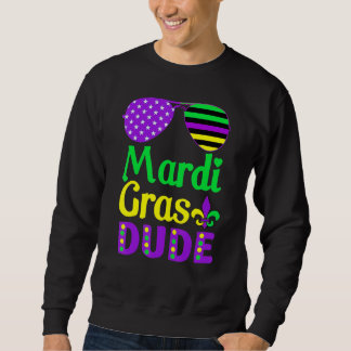Sudadera American Flag Sunglasses Mardi Gras Dude