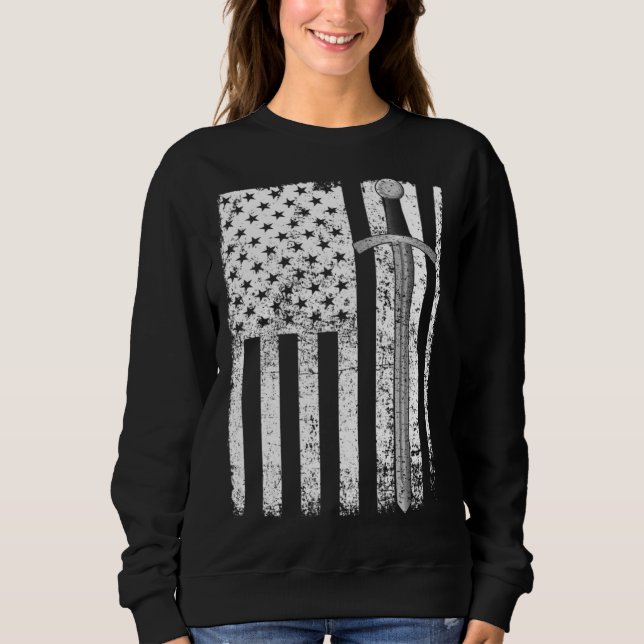 Sudadera American Flag Sword Blade USA Patriotic (Anverso)