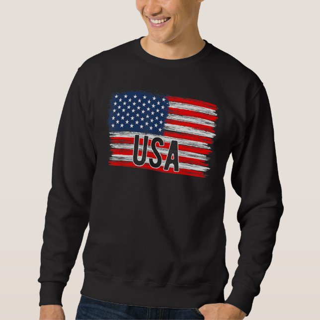 Sudadera American Flag USA 4th of July Independence Day Pat (Anverso)