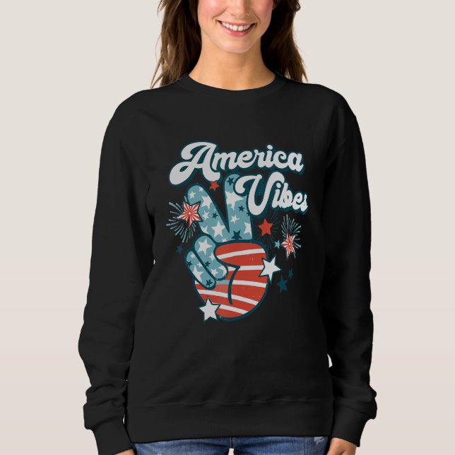 Sudadera American Flag USA 4th of July Independence Day Pat (Anverso)