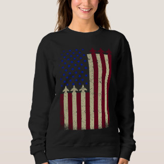 Sudadera American Flag USA Airplane Jet Fighter Patriot 4th