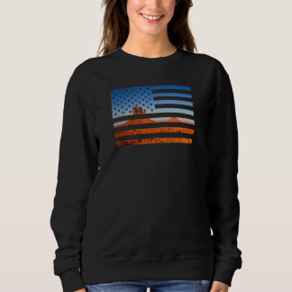 Sudadera American Flag West Mitten Butte Monument Valley Ar