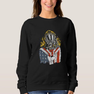 Sudadera American Flag with Firefighter Premium