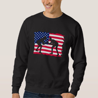 Sudadera American Flag Wrestling Wrestler Wrestling Fan