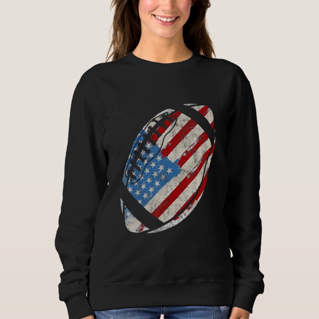 Sudadera American Football 4th July American Flag Patriotic (Anverso)