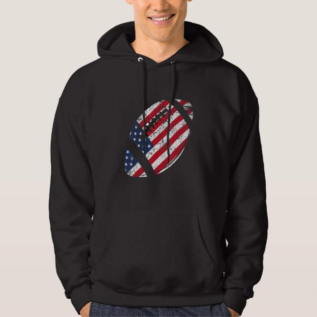 Sudadera American Football 4th July American Flag Patriotic (Anverso)