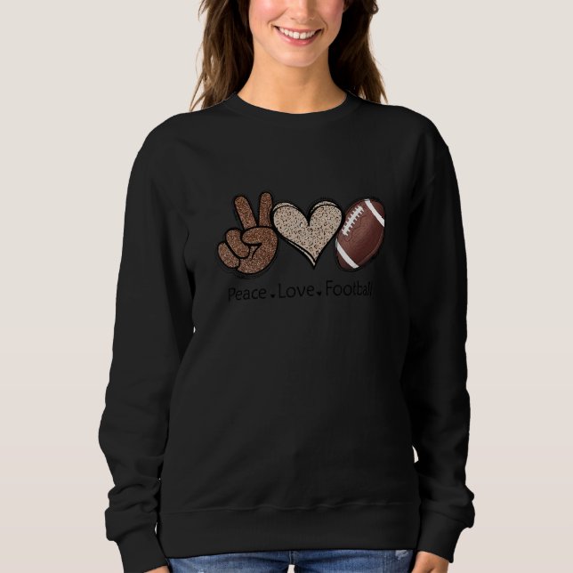 Sudadera American Football Lover Fan Peace Sign Love (Anverso)
