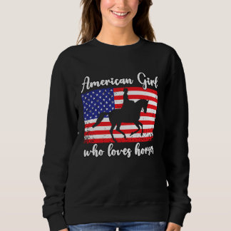 Sudadera American Girl who loves eventing horses rider  7
