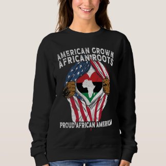 Sudadera American Grown African Roots USA African Flag Patr