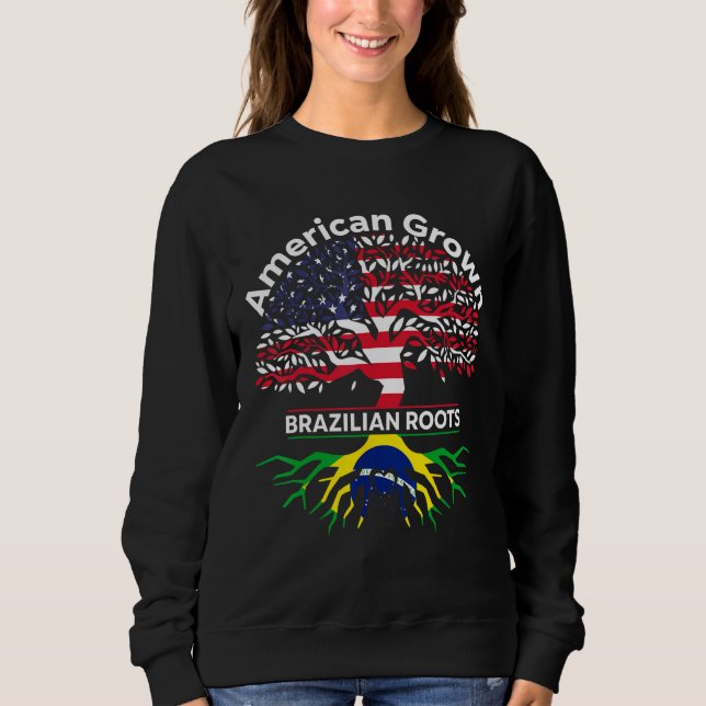 Sudadera American Grown Brazilian Roots American Brazilian  (Anverso)