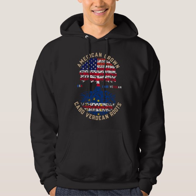 Sudadera American Grown Cabo Verdean Roots Cape Verde Flag (Anverso)