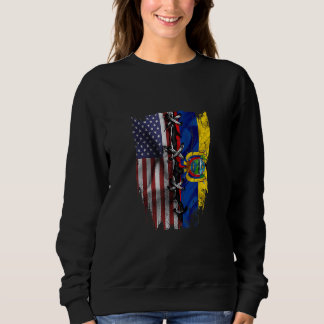 Sudadera American Grown Ecuadorian Roots USA Ecuador Flag