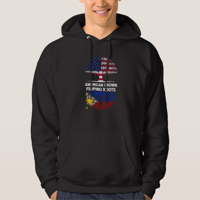 Sudadera American Grown Filipino Roots USA Philippines Ance (Anverso)