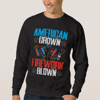 Sudadera American Grown Firework Blown 4th of July Firework