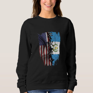 Sudadera American Grown Guatemalan Roots USA Guatemala Flag