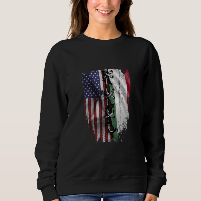 Sudadera American Grown Hungarian Roots USA Hungary Flag (Anverso)