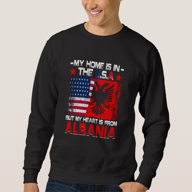 Sudadera American Grown Patriot Albanian American from Alba (Anverso)