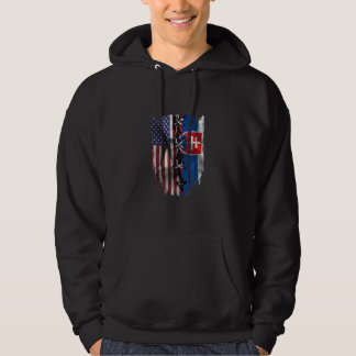 Sudadera American Grown Slovakian Roots USA Slovakia Flag