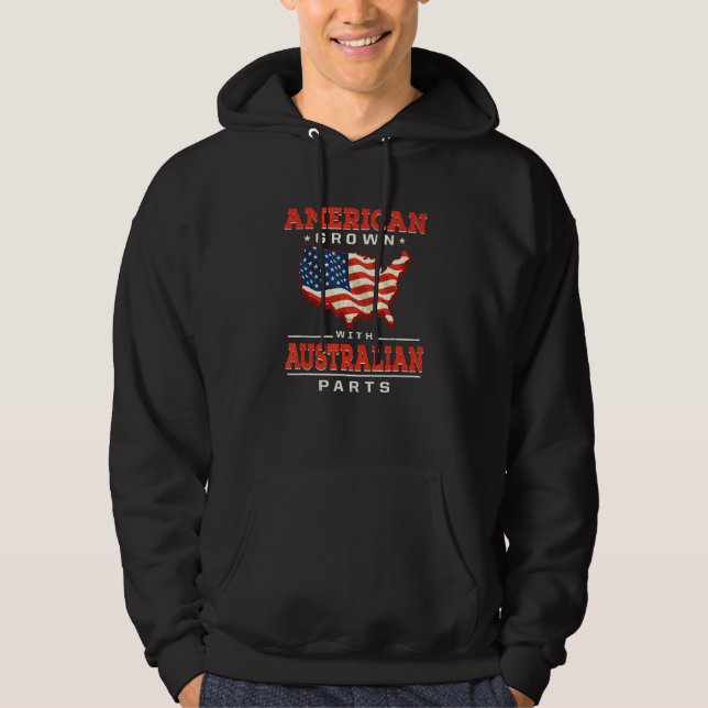 Sudadera American Grown with Australian Parts Patriotic Aus (Anverso)