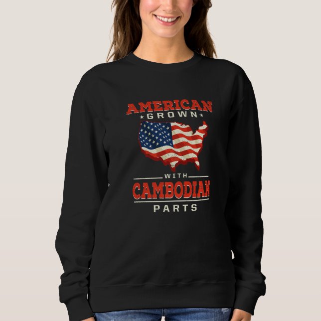 Sudadera American Grown with Cambodian Parts Patriotic Camb (Anverso)
