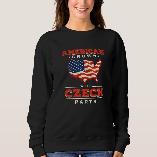 Sudadera American Grown with Czech Parts Patriotic Czech Re (Anverso)