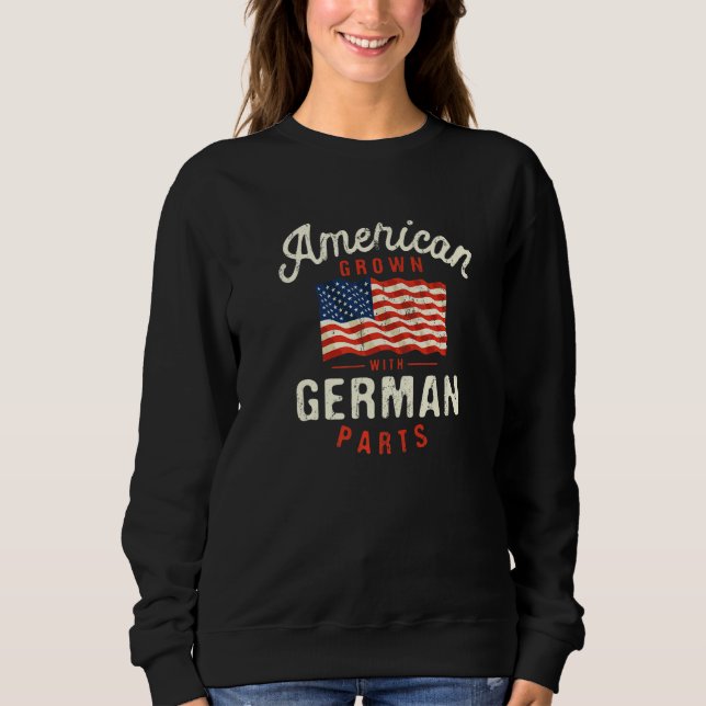 Sudadera American Grown with German Parts Patriotic Nationa (Anverso)