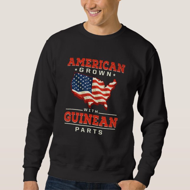 Sudadera American Grown with Guinean Parts Patriotic Guinea (Anverso)