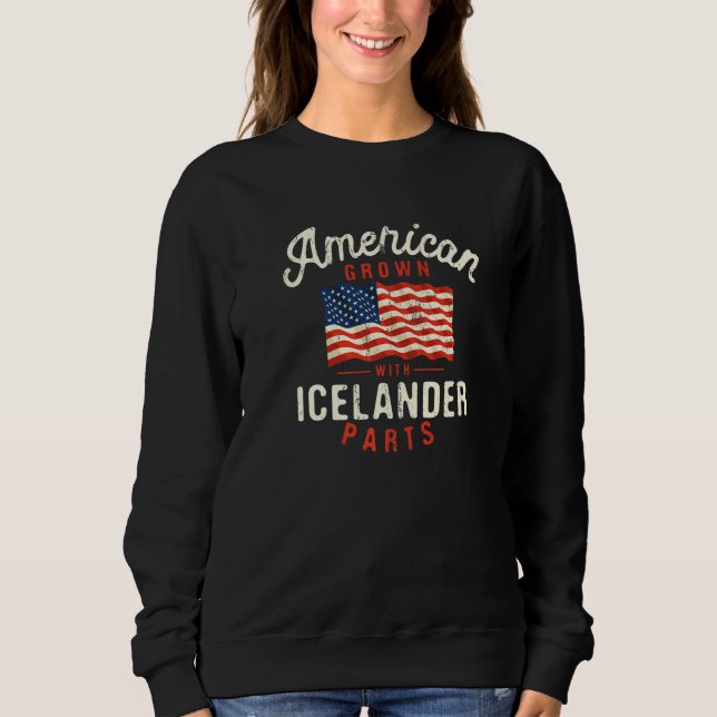 Sudadera American Grown with Icelander Parts Patriotic Nati (Anverso)