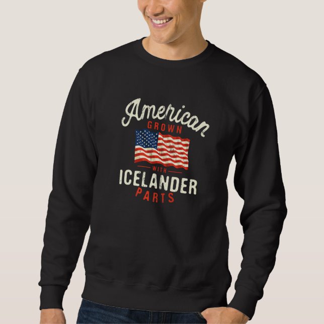 Sudadera American Grown with Icelander Parts Patriotic Nati (Anverso)