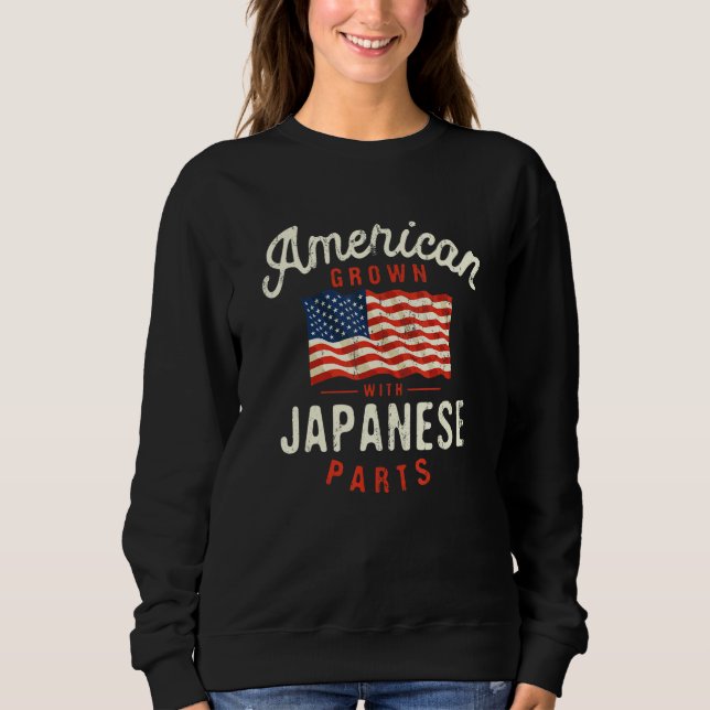 Sudadera American Grown with Japanese Parts Patriotic Natio (Anverso)