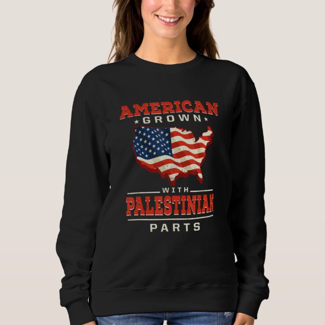 Sudadera American Grown with Palestinian Parts Patriotic Pa (Anverso)