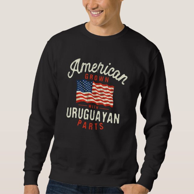 Sudadera American Grown with Uruguayan Parts Patriotic Nati (Anverso)