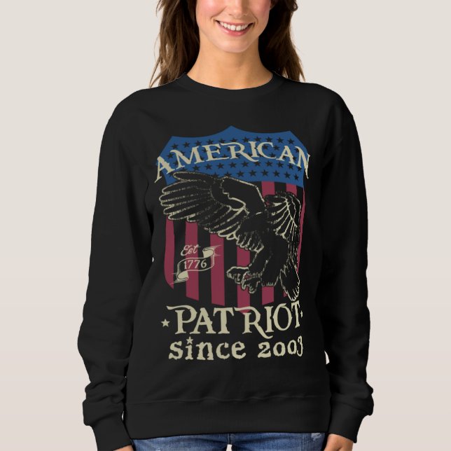 Sudadera American Patriot since 2003 Proud American for Fre (Anverso)