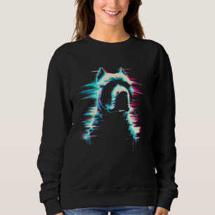 Sudadera American Pit Bull Glitch - Vintage Pit Bulldog Br