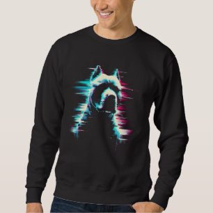 Sudadera American Pit Bull Glitch - Vintage Pit Bulldog Br