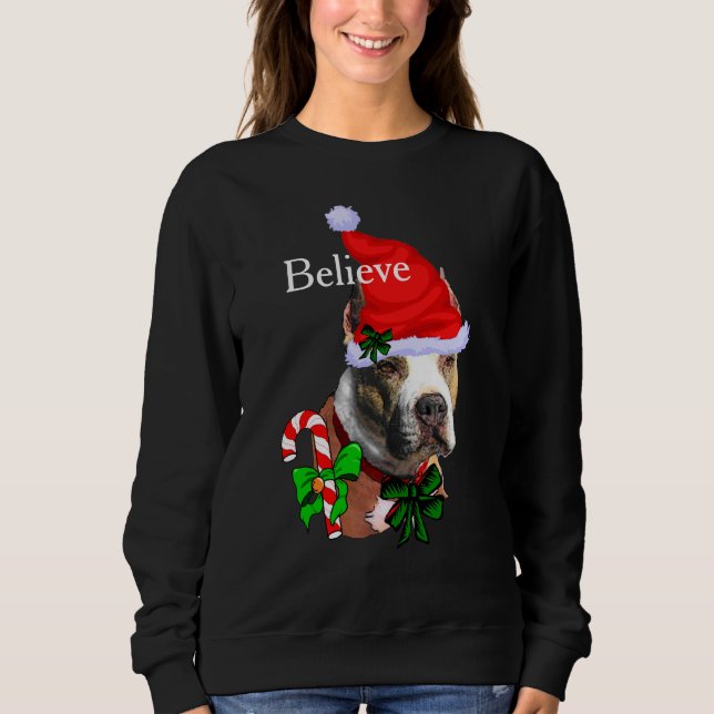 Sudadera American Pit Bull Terrier Navidad (Anverso)
