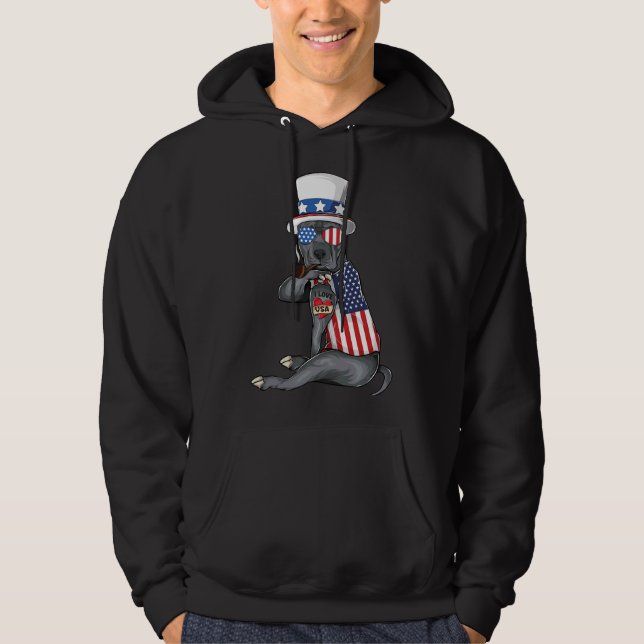Sudadera American Pitbull Dog Merica 4 De Julio (Anverso)