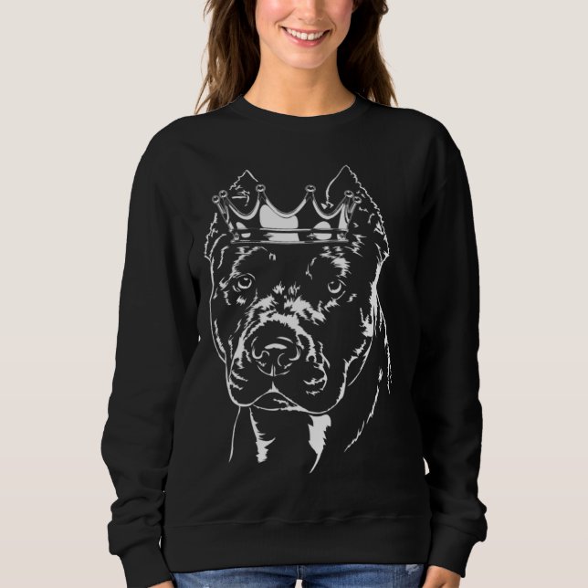 Sudadera American Pitbull Terrier with crown dog mom  1 (Anverso)