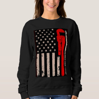 Sudadera American Plumber Flag Patriotic Plumbing Wrench Pi