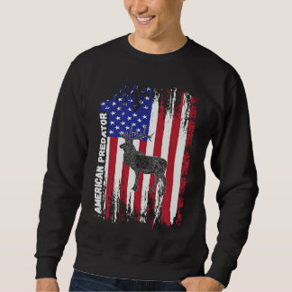 Sudadera American Predator Patriotic American Flag ELK Hunt