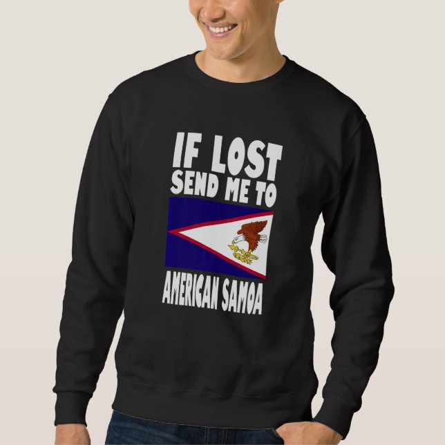Sudadera American Samoa Flag Design  If lost send me to Ame (Anverso)