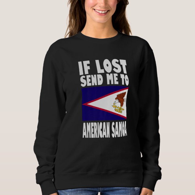 Sudadera American Samoa Flag Design  If lost send me to Ame (Anverso)