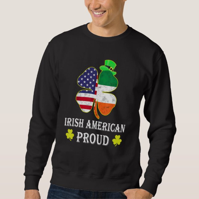 Sudadera American St Patricks Day Lucky Charmer Irish Proud (Anverso)