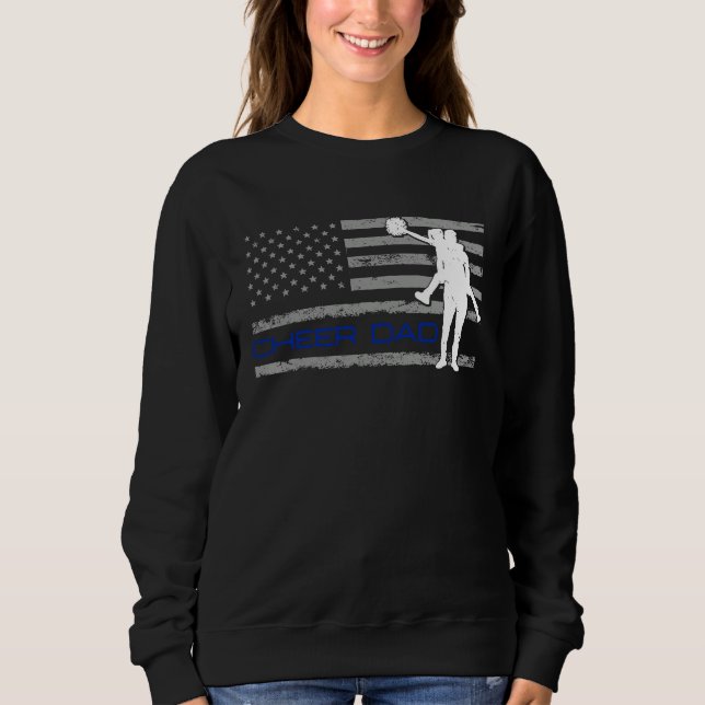 Sudadera American US Flag Cheer Dad 4th of July Father's Da (Anverso)