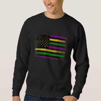 Sudadera American US Flag Mardi Gras Carnival Party Men Wom