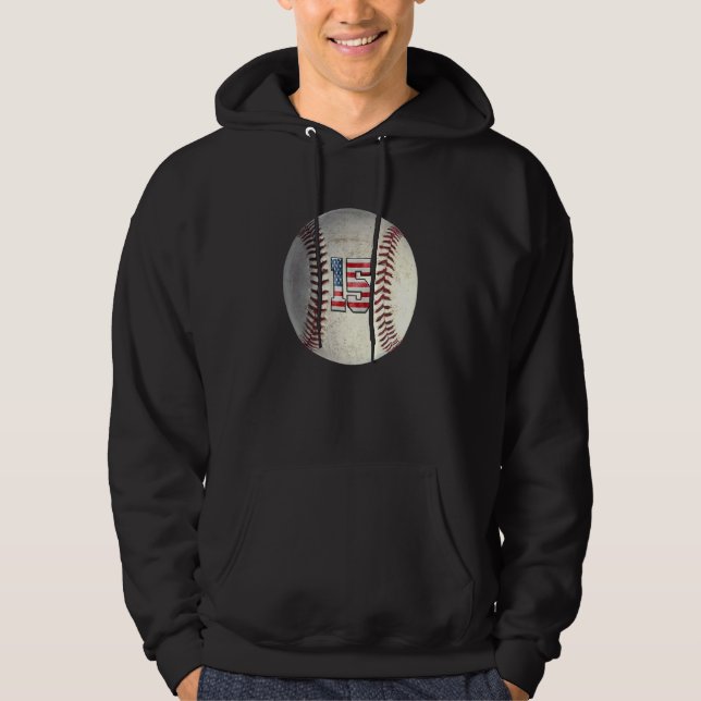 Sudadera American USA Flag With Retro 15 Baseball Number 15 (Anverso)