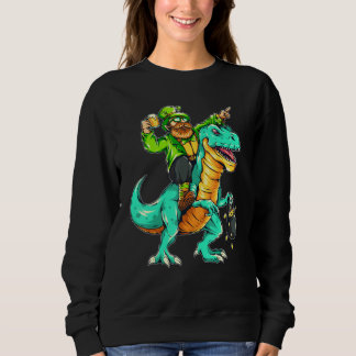 Sudadera American USA Irish Flag St Patricks Day And T-Rex